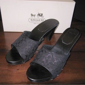 Coach Brenda wooden heeled slides - 9